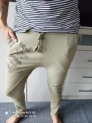 Harémky - nasrávačky - baggy "khaki"