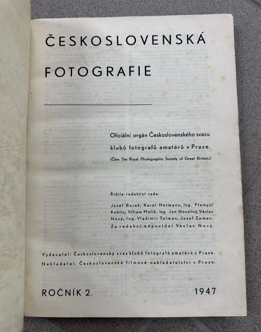 Československá fotografie – ročník II., 1947