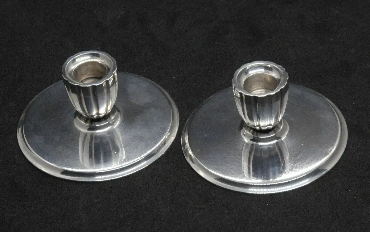 Vintage malé stříbrné svícny Georg Jensen #897