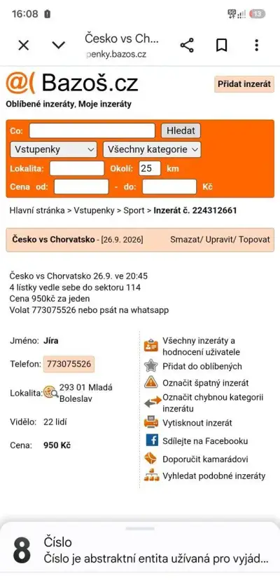 Česko vs Chorvatsko