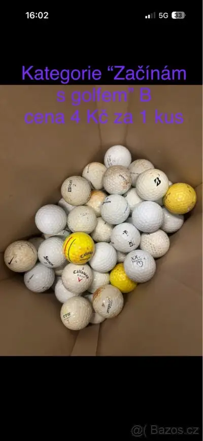 Hrané golfové míčky - Kategorie “B”, cena 4 Kč / 1 kus