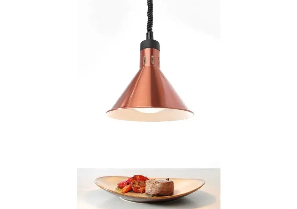 Výškově nastavitelná ohřívací lampa kónická, HENDI, Měděná