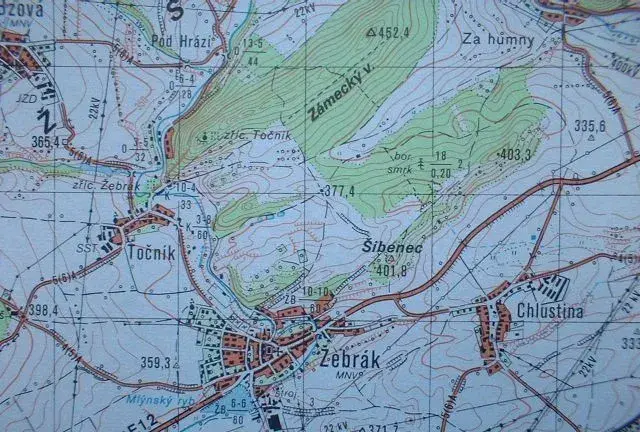 Vojenská profesionální tajná mapa Hořovice Zdice ČSLA