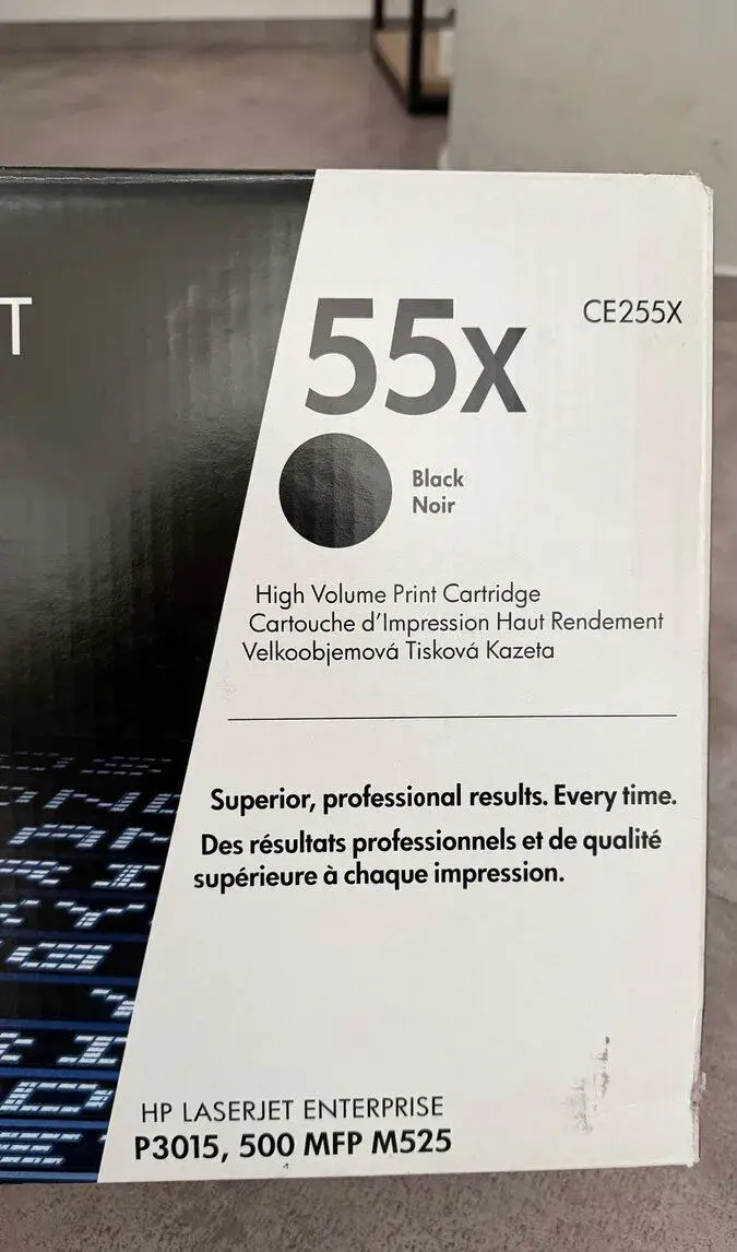 HP 55X CE255X – černý vysokokapacitní toner