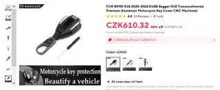 Doplňky BMW R18 - knee pad, obal na klíč, panor.skla zrcátek