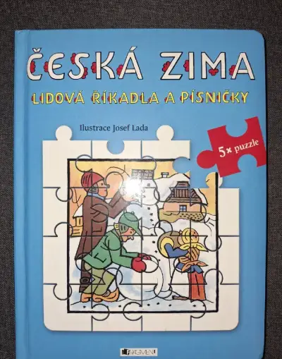 Kniha s puzzle Česká zima - Josef Lada