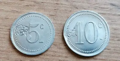 Kontramarky Francie 1914-1924 nouzové mince s kontramarkami