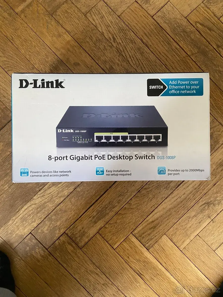 D-Link DGS-1008P 8portový Gigabit PoE switch