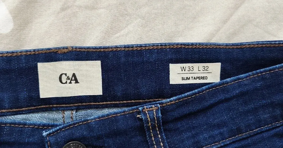 C&A džíny – W32 L32, Slim Tapered