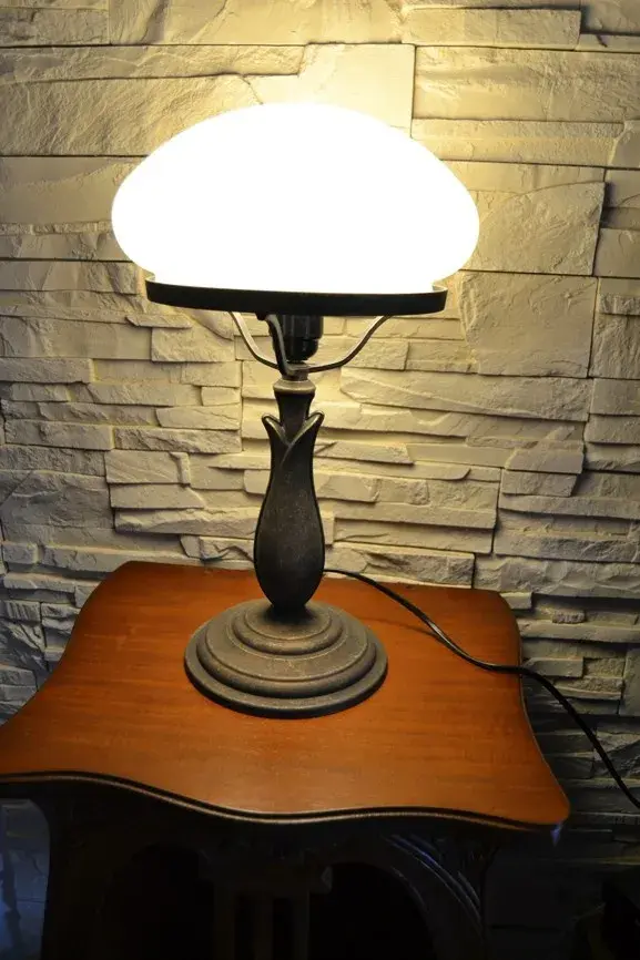 Mosazná stolní lampa 42cm