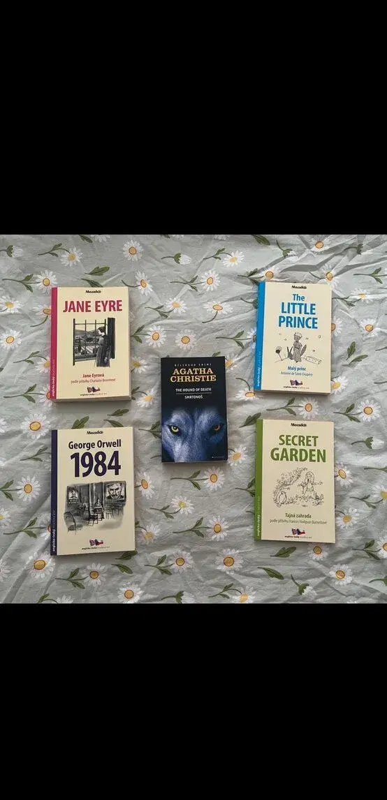 5ks Anglicko-České literatury/knih se zrcadlovým textem