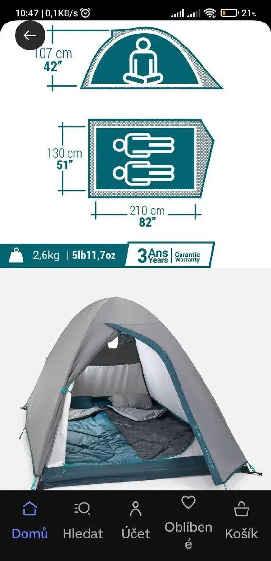 Prutový stan pro dvě osoby