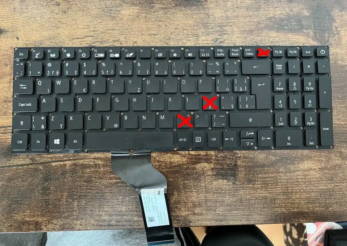Klávesy/tlačítka CZ - klávesnice pro Acer Aspire A315-53