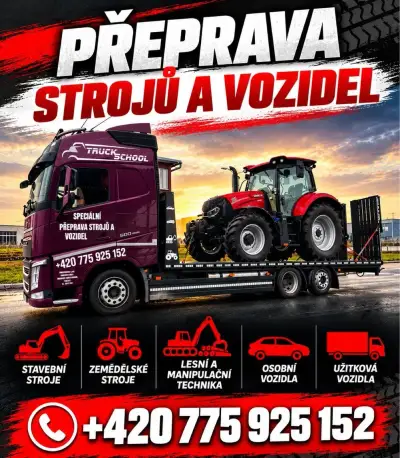 Přeprava strojů a vozidel