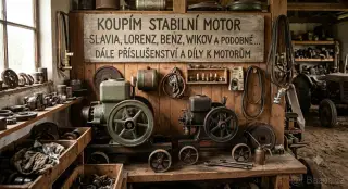 Stabilní motor Slavia Lorenz Wikov