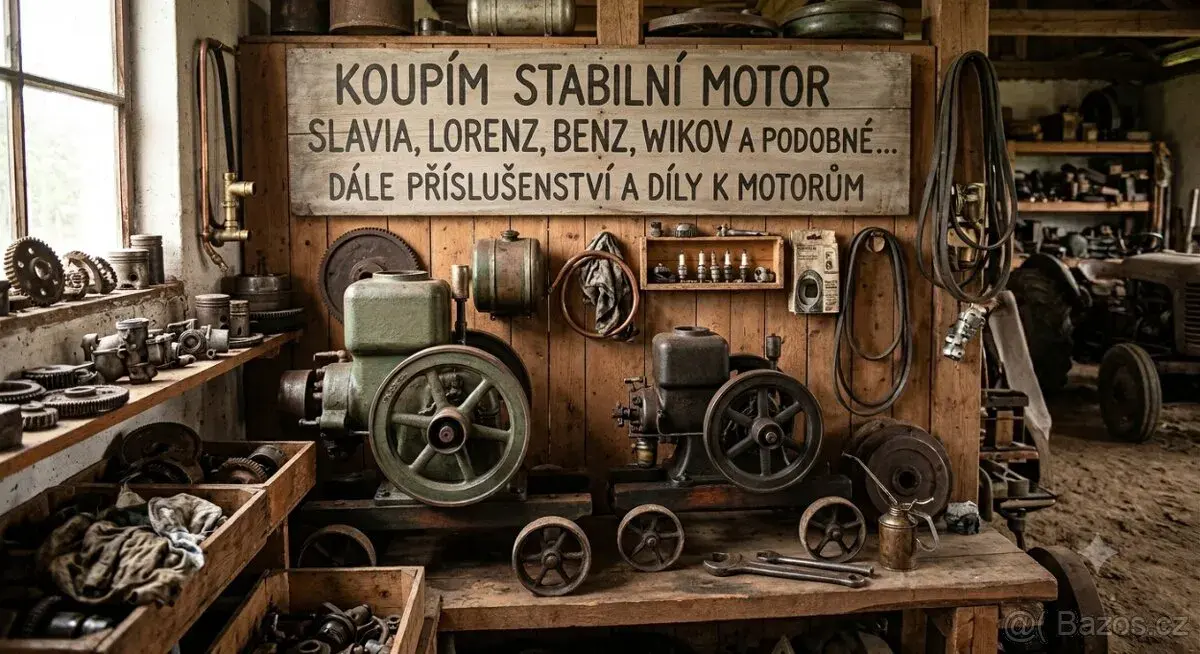 Stabilní motor Slavia Lorenz Wikov
