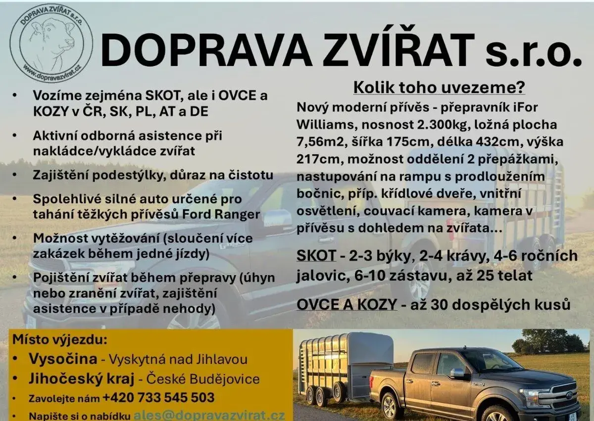 Přepravu hospodářských zvířat