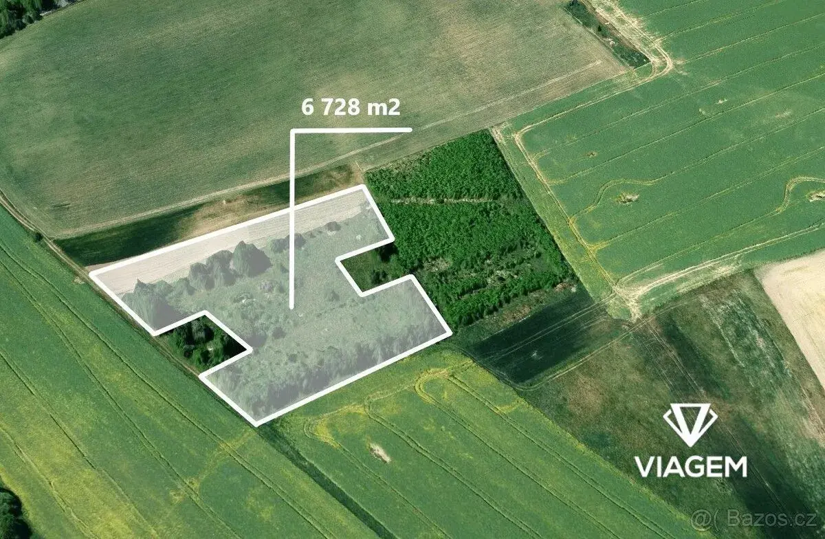 Zahrada 6 728 m², Podíl 67 % o výměře 3 206 m²