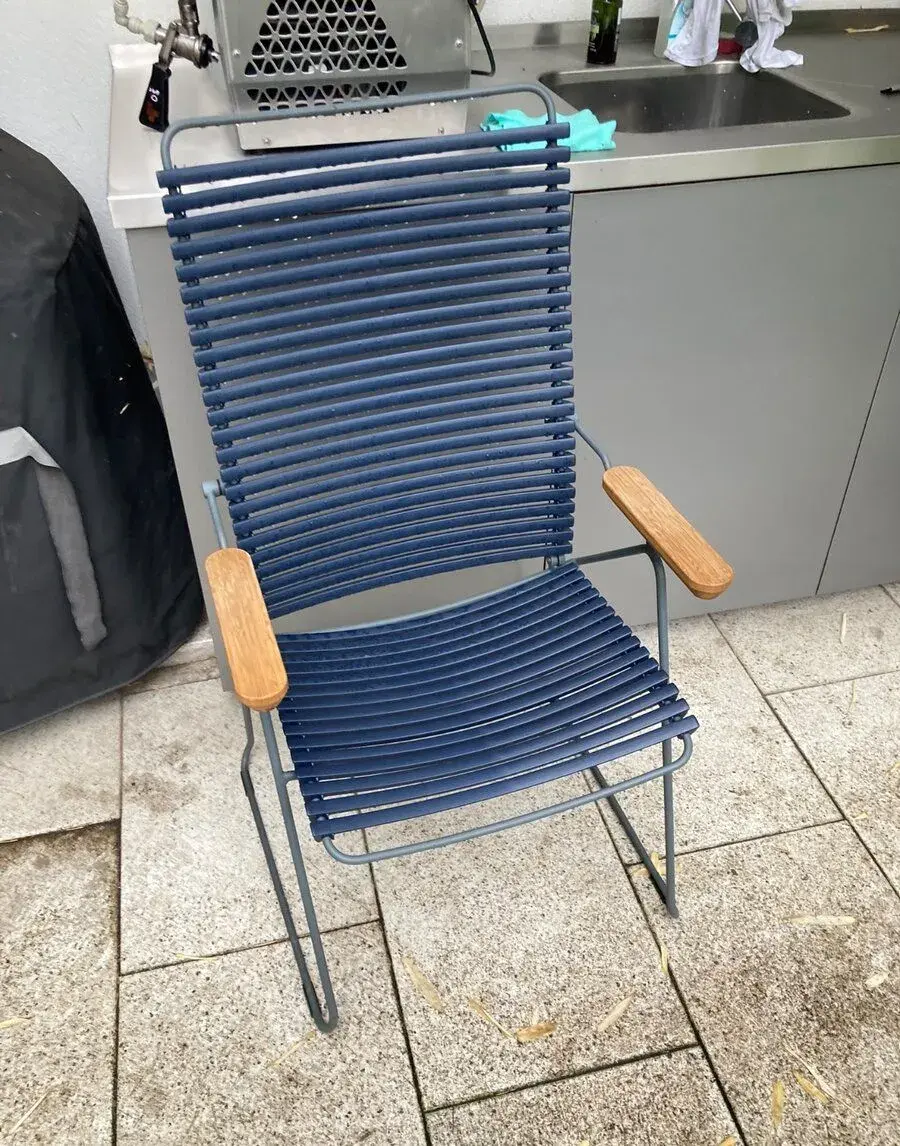 HOUE Click polohovací židle, 4 ks (3× modrá, 1× červená)