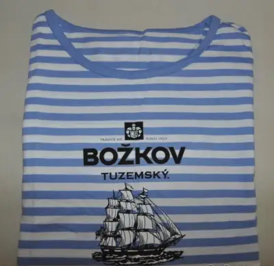 Pruhovaná dámská trička Božkov tuzemský
