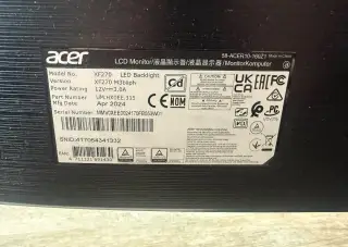 Herní 24" IPS monitor Acer Nitro XF270 – Full HD, 144 Hz, 1