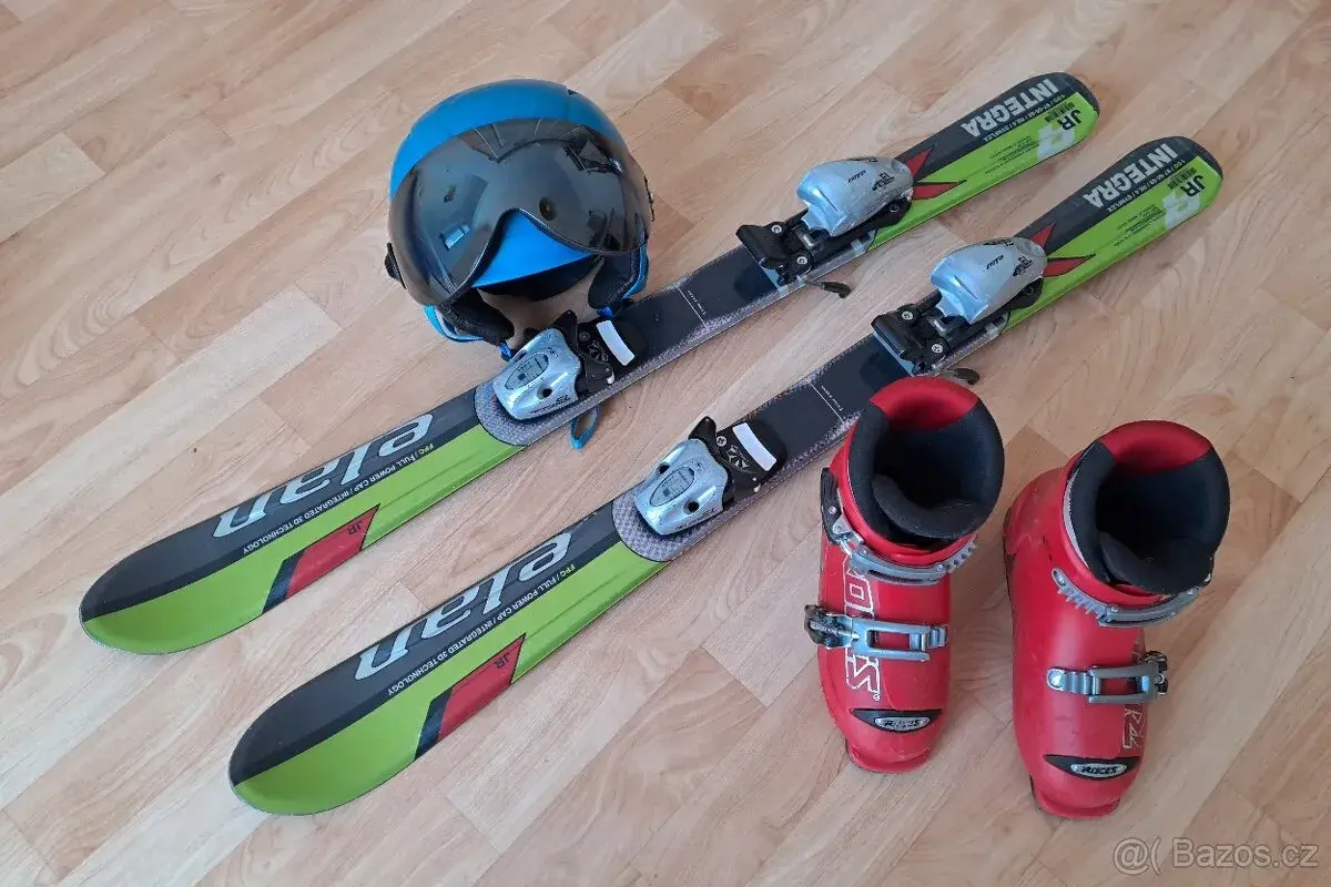 Dětský lyžařský set Elan 100 cm + rostoucí lyžáky Roces vel.
