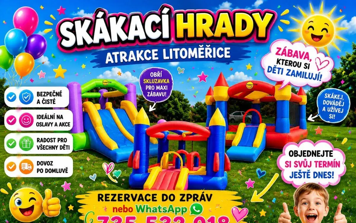 🎉 SKÁKACÍ HRADY A ATRAKCE – LITOMĚŘICE A ŠIROKÉ OKOLÍ 🎉