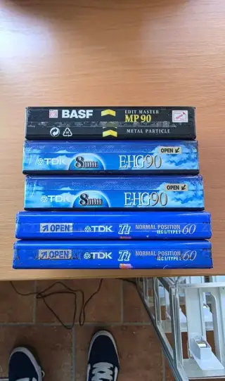 Kazety TDK & BASF - 8mm,Hi8,Audio NOVÉ/Nerozbalené