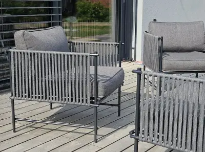 Zahradní set STOVNER 5místný, šedá barva