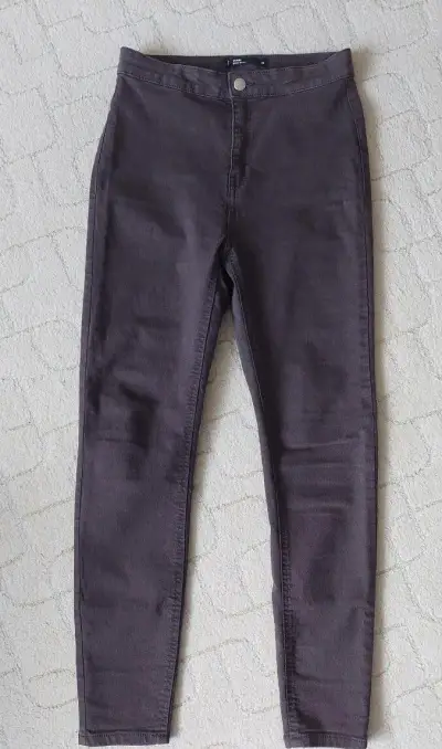 Hnědé skinny high waist, Sinsay, S