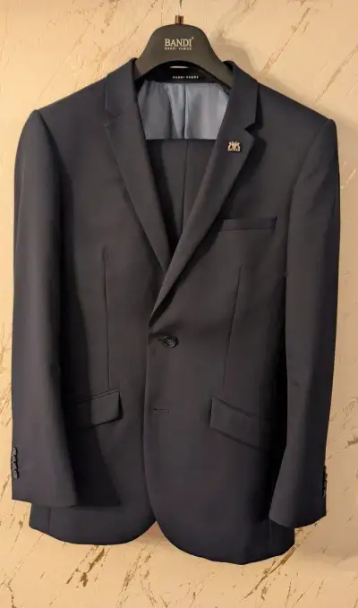 Pánský oblek BANDI Slim Fit Avalgino Marin 48/176