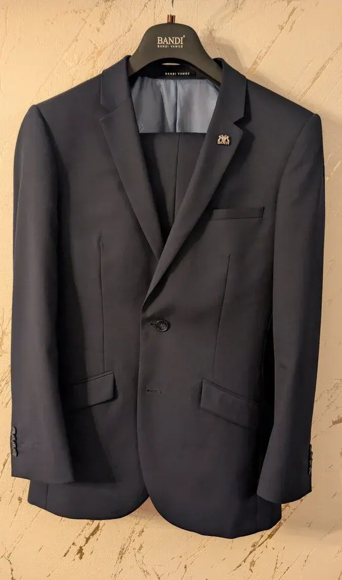 Pánský oblek BANDI Slim Fit Avalgino Marin 48/176