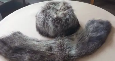 Soupravu čepice + límec mýval