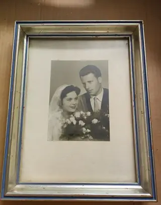 Svatební fotografie v rámu