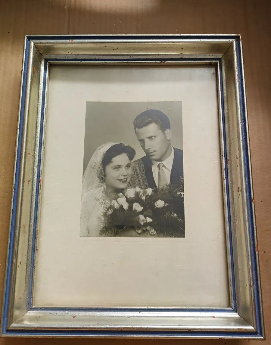 Svatební fotografie v rámu