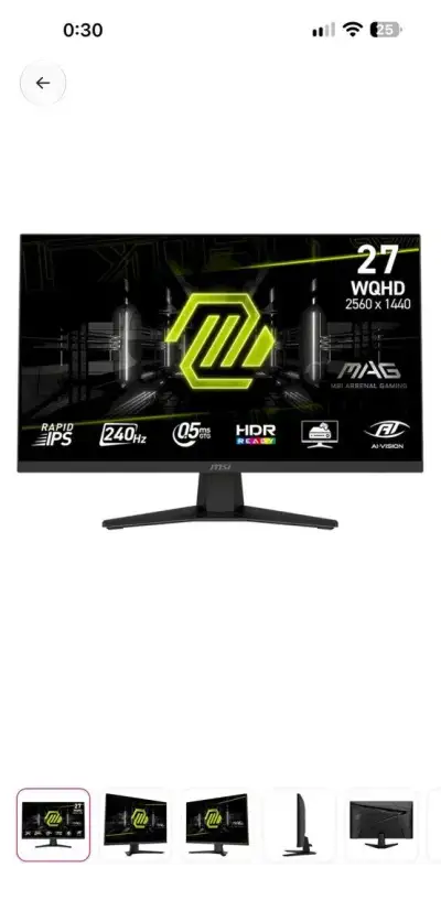 MSI MAG 274QF X24 herní monitor 27'