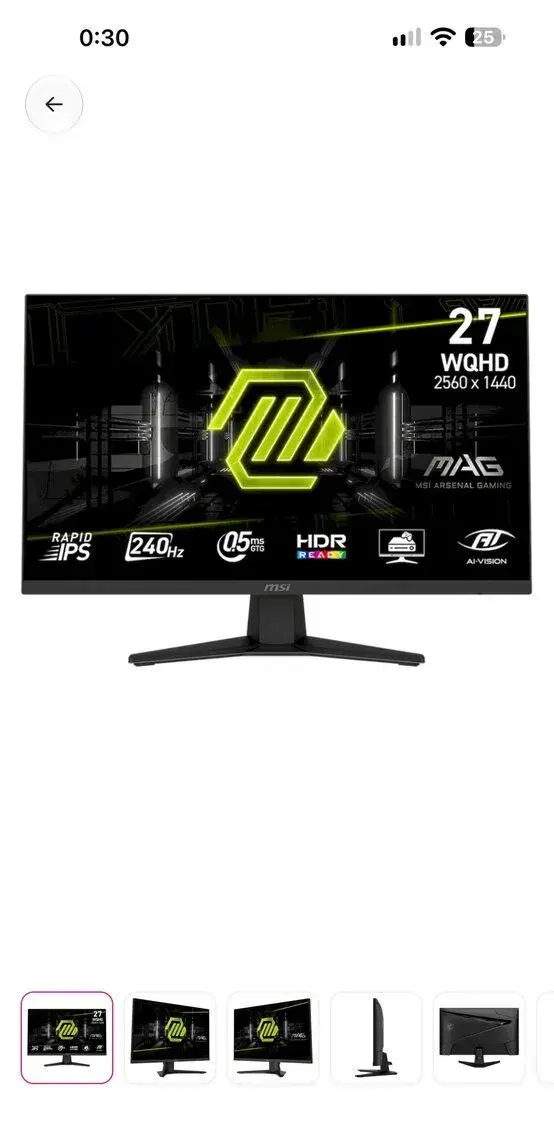 MSI MAG 274QF X24 herní monitor 27'
