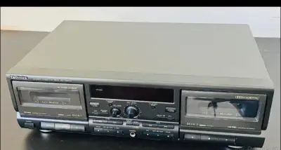 Double Cassette Deck technics RS-TR575+mikrofon