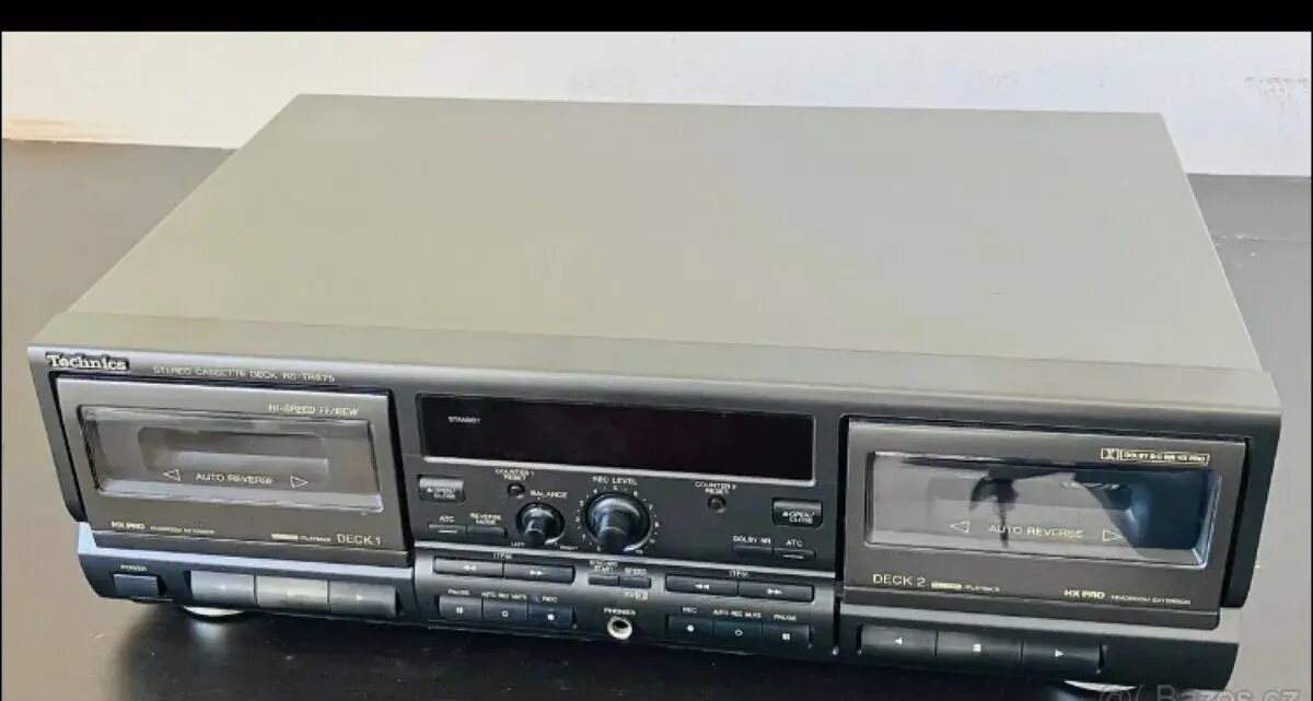 Double Cassette Deck technics RS-TR575+mikrofon