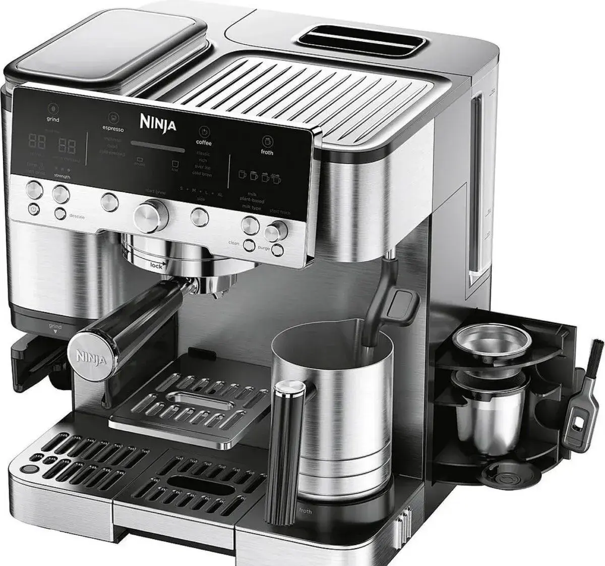 Espresso nerez černý kávovar Ninja ES601EU 2l, 1650W