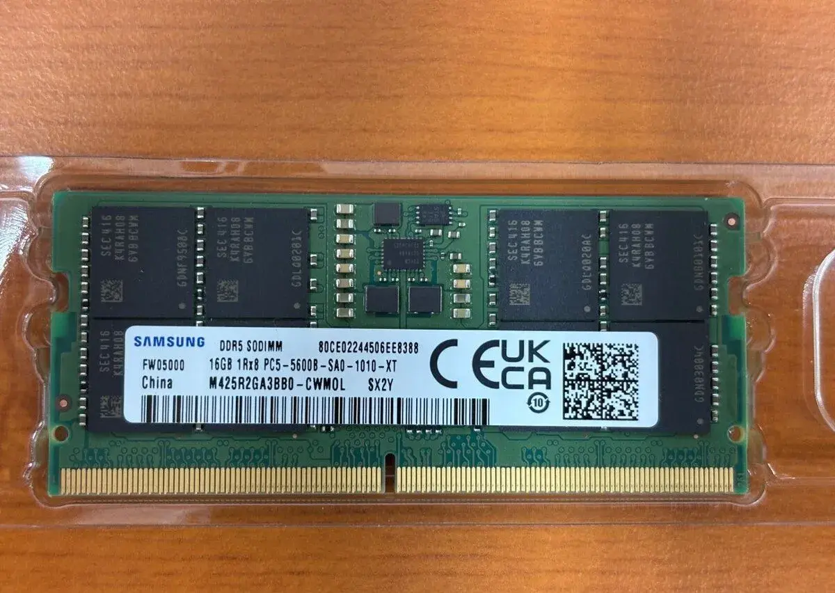 16GB DDR5 5600MHz Samsung SO-DIMM nová