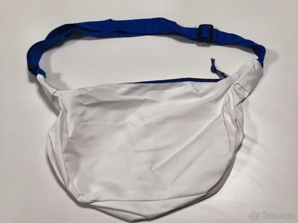 Fashion taštička přes rameno modro - bílá