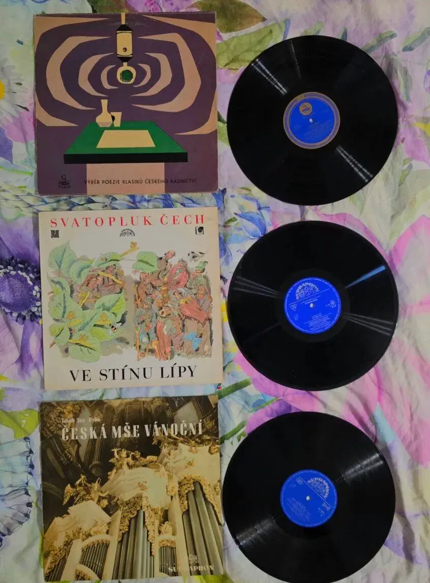 ČESKÁ MŠE VÁNOČNÍ, VE STÍNU LÍPY, POEZIE - 3X LP viz.foto.