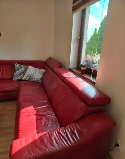 Kožená rohová sedačka