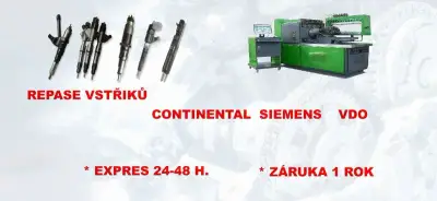 TEST A REPASE VSTŘIKOVAČŮ SIEMENS / VDO