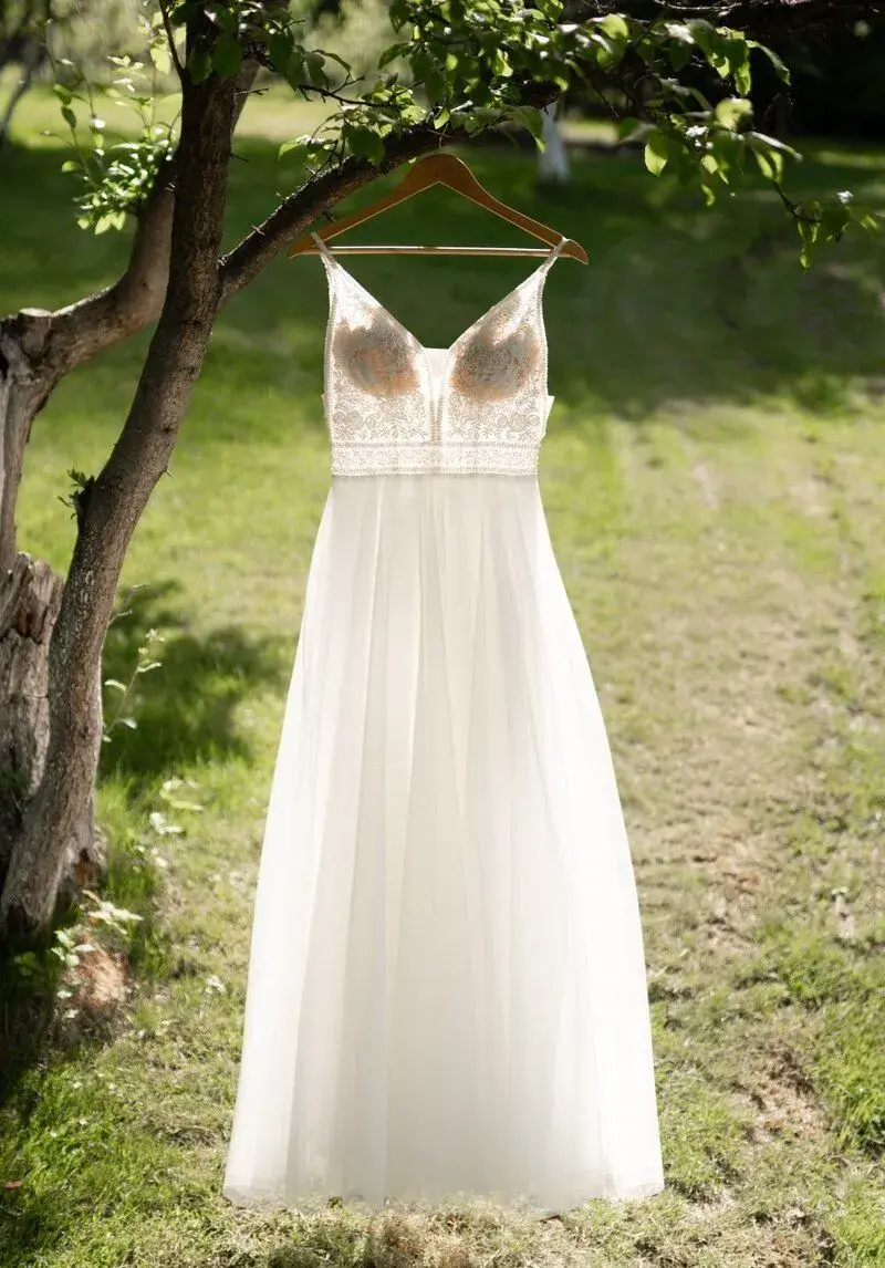 Romantické Boho svatební šaty vel 36