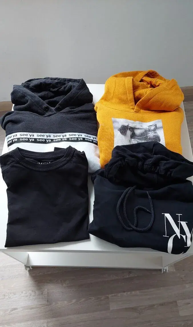 Dívčí mikiny, triko, crop top - cca 13 - 15 let