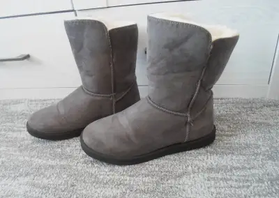 Šedé boty kozačky sněhule - 37, 38