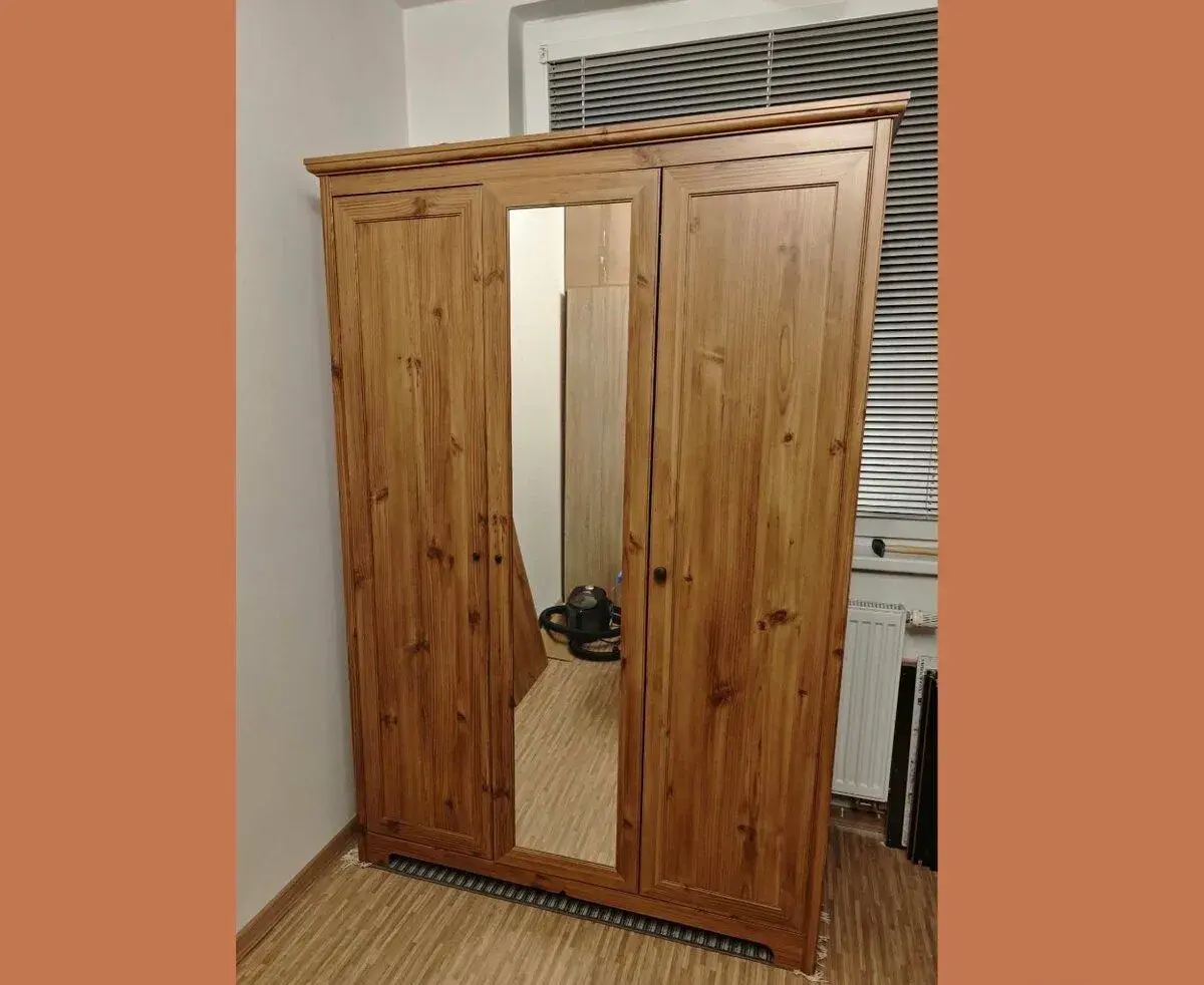 Dřevěná designová skříň