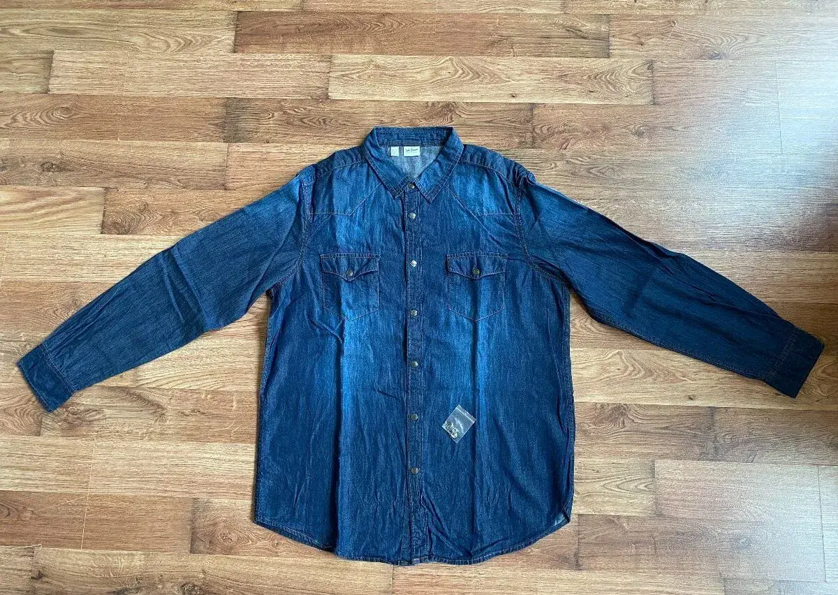 Nová pánská jeans košile John Baner s dl. rukávem - 41/42